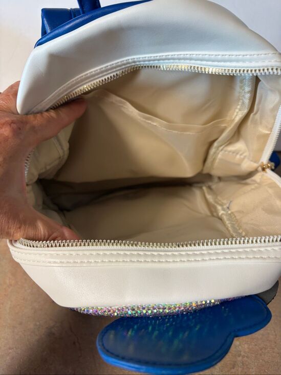 Handmade Rhinestone Donald Duck Inspired Mini Backpack Bling